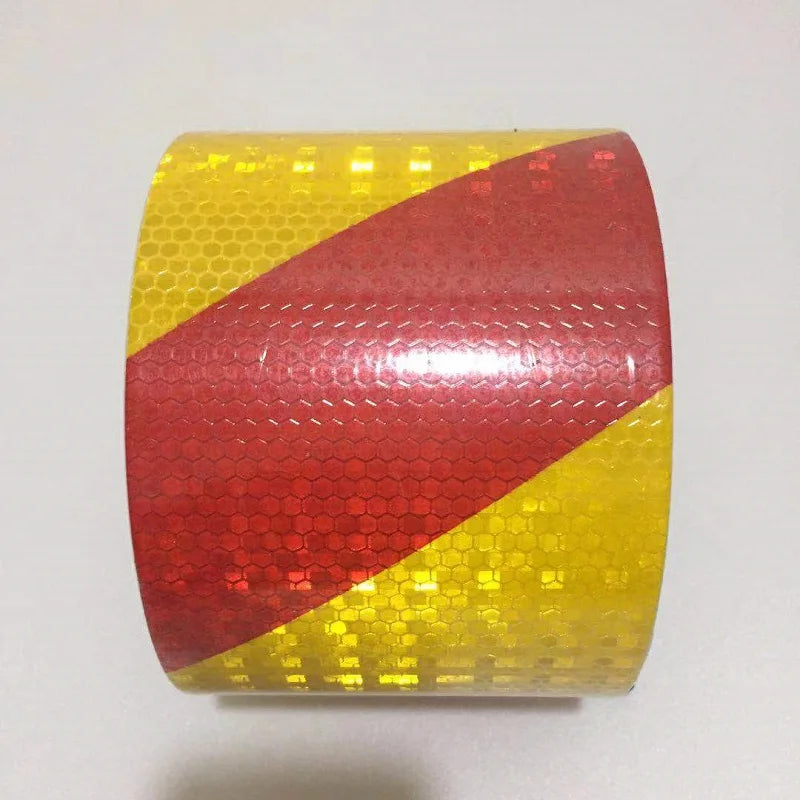 10CM High Light PVC Reflective Safety  Warning Tape Road Traffic Construction Site Self-adhesive Reflective Guide Sign