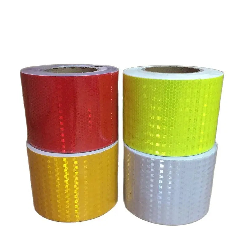 10CM High Light PVC Reflective Safety  Warning Tape Road Traffic Construction Site Self-adhesive Reflective Guide Sign