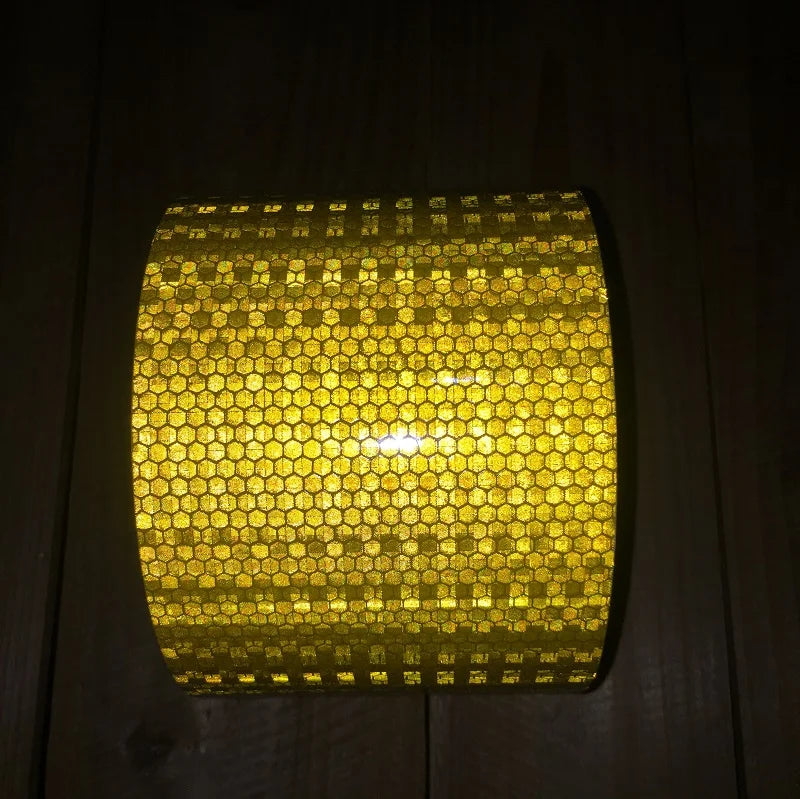 10CM High Light PVC Reflective Safety  Warning Tape Road Traffic Construction Site Self-adhesive Reflective Guide Sign