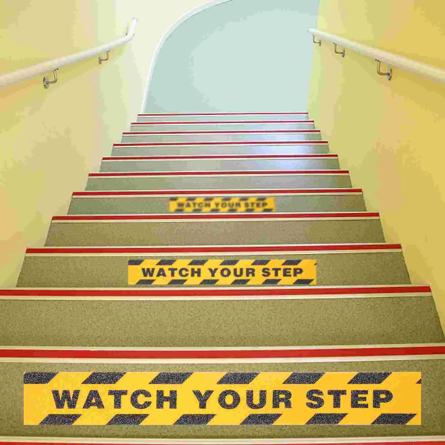 Floor Warning Tape Anti-slip Tapes Safety Marking Wet Sign Construction Watch Your Step Sticker Decals Road