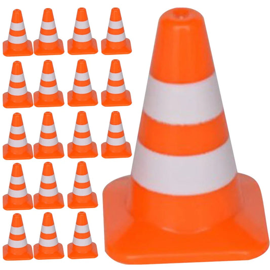 Traffic Cones Mini Toy Signs Road Cone Sign Construction Kids Toys Miniature Orange Roadblock Training Barricade Safety Parking